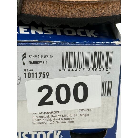 Birkenstock Flip Flops Sandals Madrid khaki Magic Snake Women's Size US4 EU35 - Picture 4 of 9